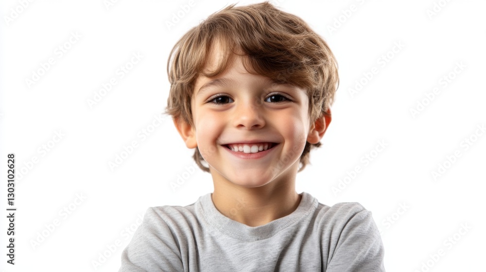 Portrait of a happy young boy isolated on white background Portrait of a happy young boy isolated on white background