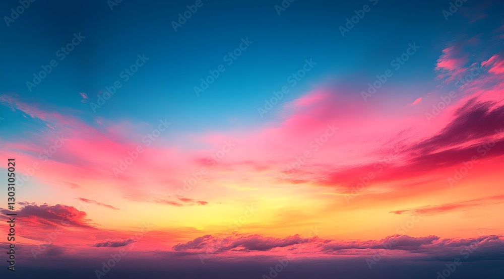 Abstract Gradient Pattern Mimicking Sky Transition from Clear Blue to Sunset Hues Abstract Gradient Pattern Mimicking Sky Transition from Clear Blue to Sunset Hues