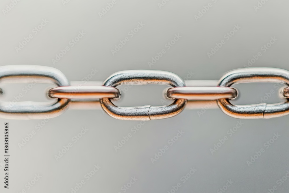 Obraz premium Interconnected links showcasing strength and durability. Generative AI