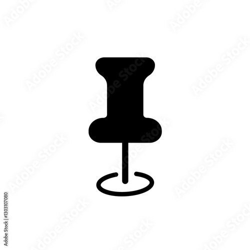 pushpin - simple vector icon