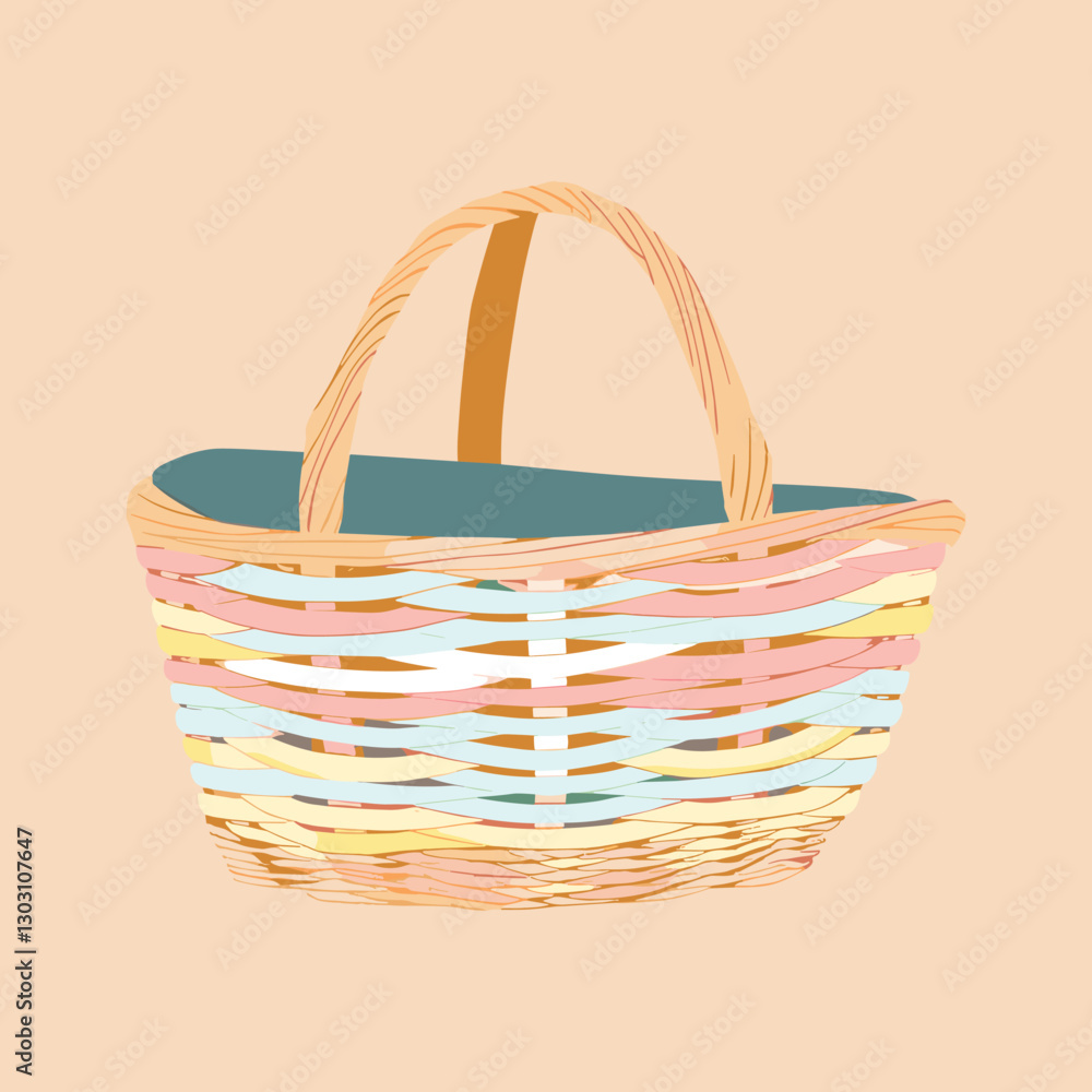 Fototapeta premium elegant illustration of a basket