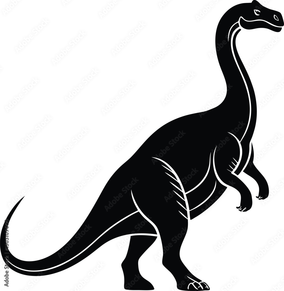 Fototapeta premium Dinosaur Silhouette, Vector Design, Dinosaur Icon