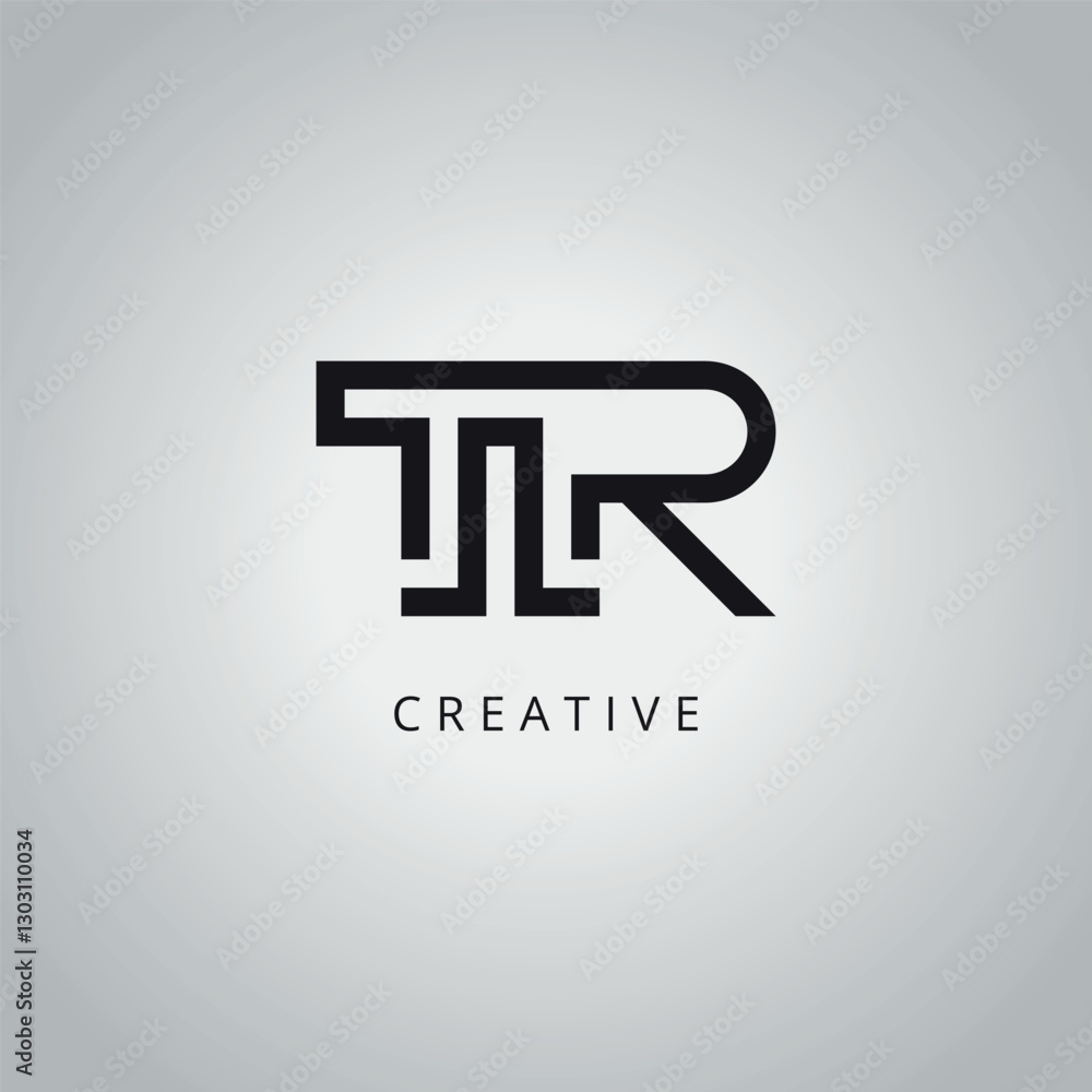 Initial Unique TR RT Letter Business Logo Design Vector Template. Initial Unique TR RT Letter Business Logo Design Vector Template.