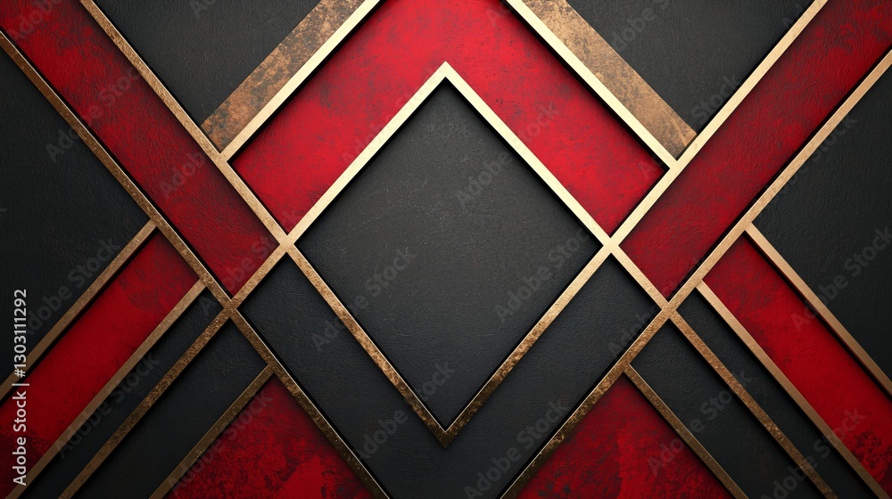 Fototapeta premium Dynamic geometric design modern digital art abstract style studio environment close-up view visual impact