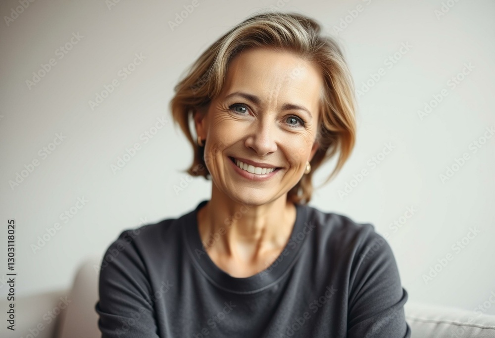 Portait of a charming middle-aged woman Portait of a charming middle-aged woman