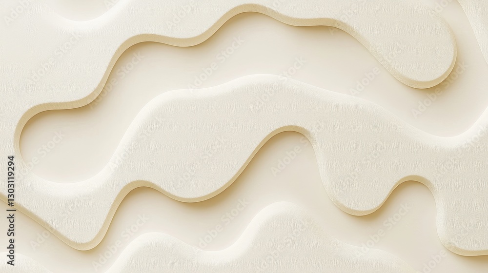 Fototapeta premium Minimalist Contemporary Art Background with Soft Curved Textures