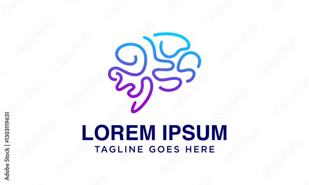 creative brain outline premium logo creative brain outline premium logo