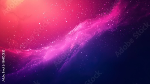 Cosmic Symphony: A mesmerizing display of celestial colors with a mix of vibrant pink, deep blues and radiant red that seems to capture the mystery and grandness of the universe. 