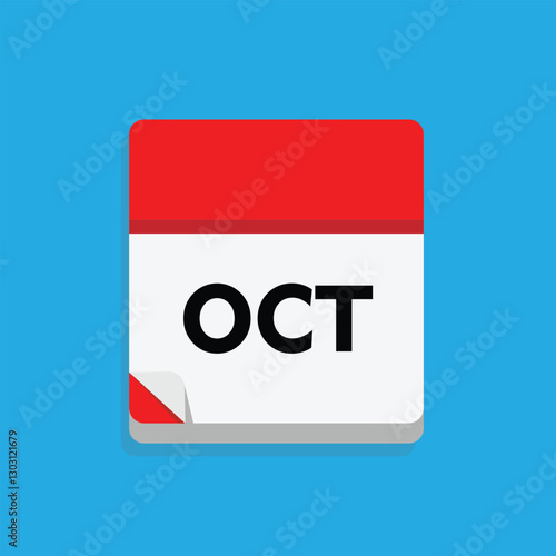 Free Download calender icon, october icon with blue background - GFXLoad