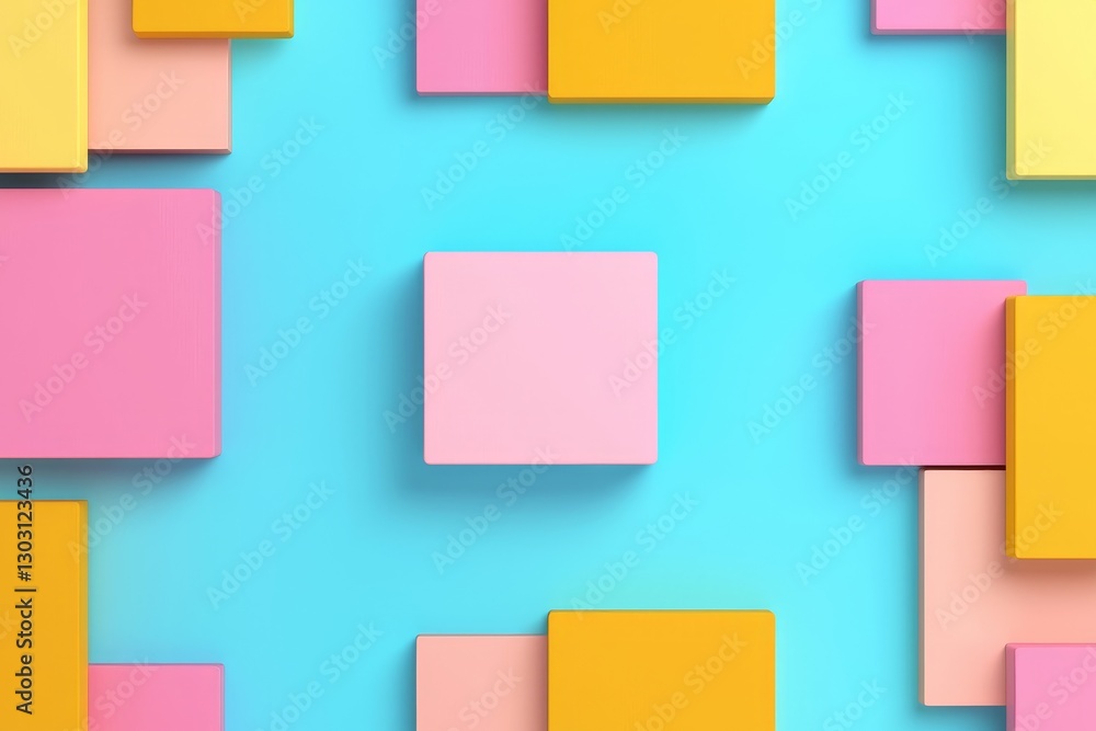 Colorful geometric shapes arrangement digital art abstract background modern aesthetic top view creativity and design Colorful geometric shapes arrangement digital art abstract background modern aesthetic top view creativity and design