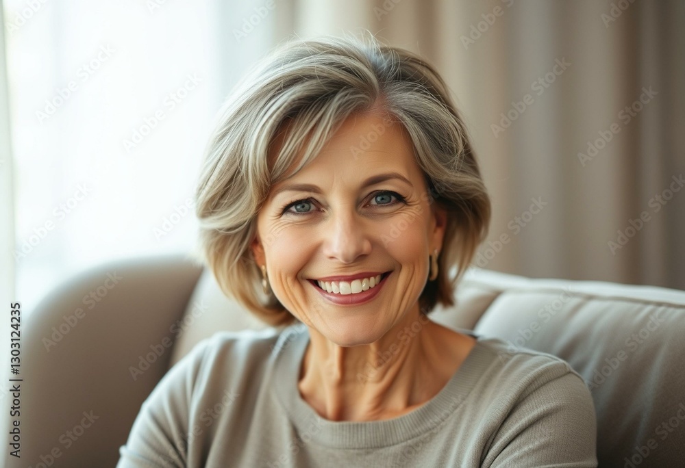 Portrait of a charming middle-aged woman with a warm smile Portrait of a charming middle-aged woman with a warm smile