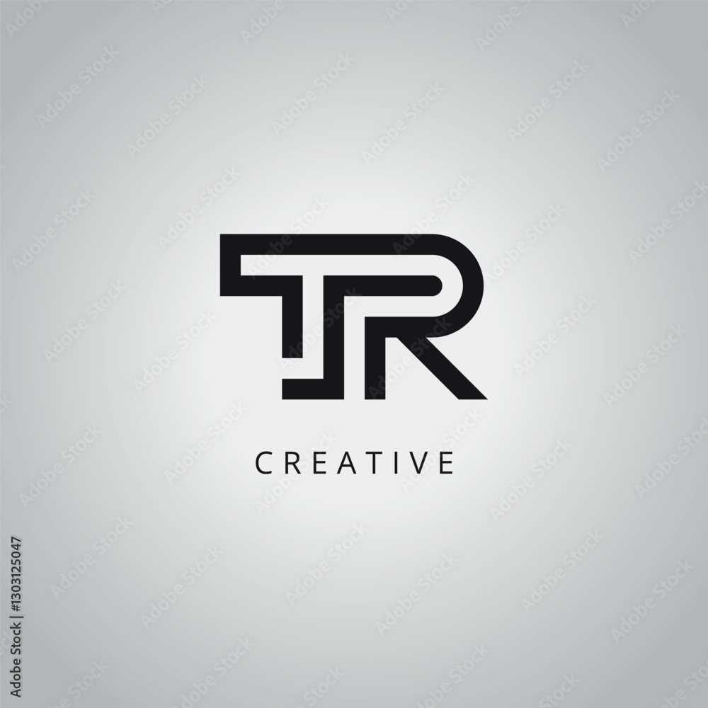 Initial Unique Letter TR RT Business Logo Design Vector Template. Initial Unique Letter TR RT Business Logo Design Vector Template.