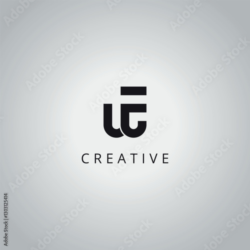 Initial Unique Letter WF FW Business Logo Design Vector Template.