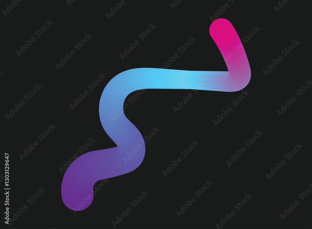 Illustration of an Fluid Line Gradient Illustration of an Fluid Line Gradient