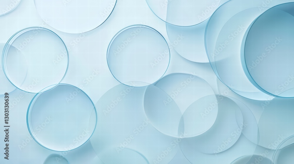 Abstract Bubbles: A collection of translucent, overlapping bubbles, in varying sizes, in a soothing palette of light blues and aquas, forming a modern abstract design. Abstract Bubbles: A collection of translucent, overlapping bubbles, in varying sizes, in a soothing palette of light blues and aquas, forming a modern abstract design.