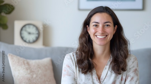 A psychotherapist offers a warm smile as they engage with a client during a therapy session in a cozy, welcoming office environment Free Download A psychotherapist offers a warm smile as they engage with a client during a therapy session in a cozy, welcoming office environment - GFXLoad