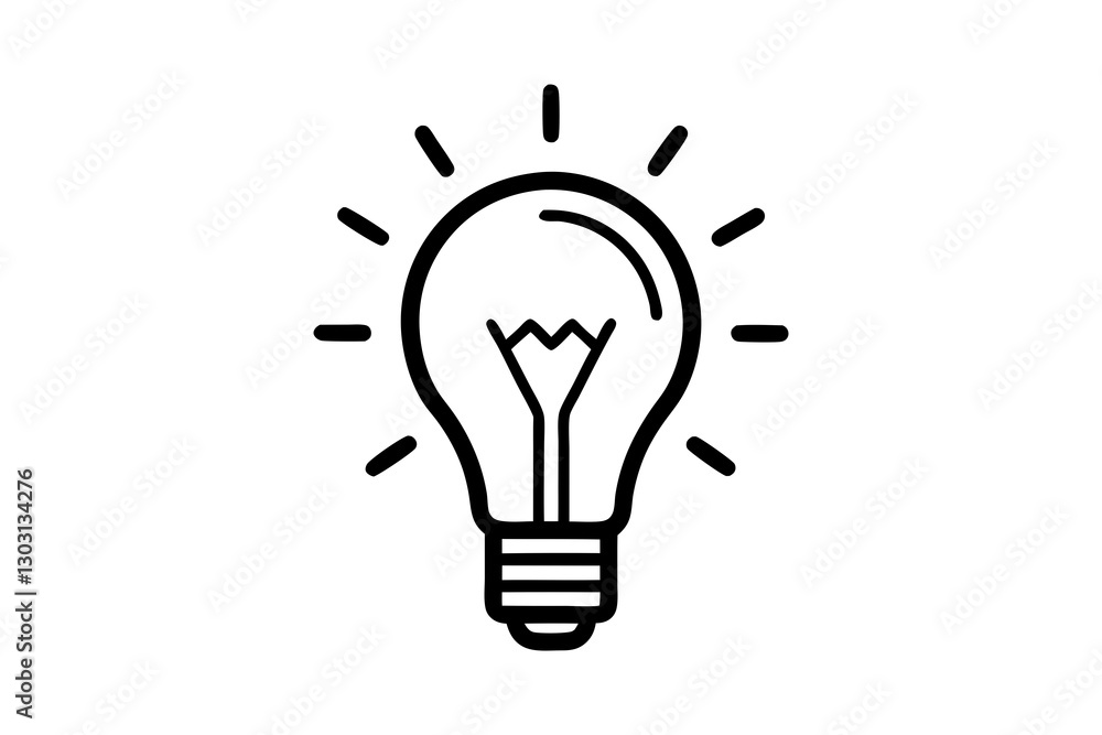 Lightbulb Icon | Idea & Innovation Line Art | SVG Vector Lightbulb Icon | Idea & Innovation Line Art | SVG Vector