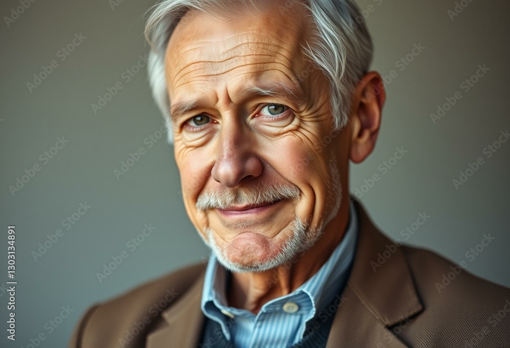 Obraz premium Senior gentleman portrait with soft lighting