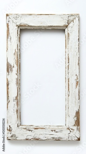 a whitewashed distressed wooden frame