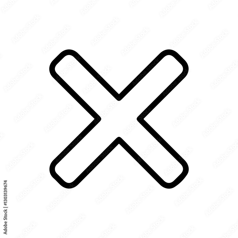 Close Cross Cancel Icon – Representing Closure, Cancellation, and Negative Action in Design Close Cross Cancel Icon – Representing Closure, Cancellation, and Negative Action in Design