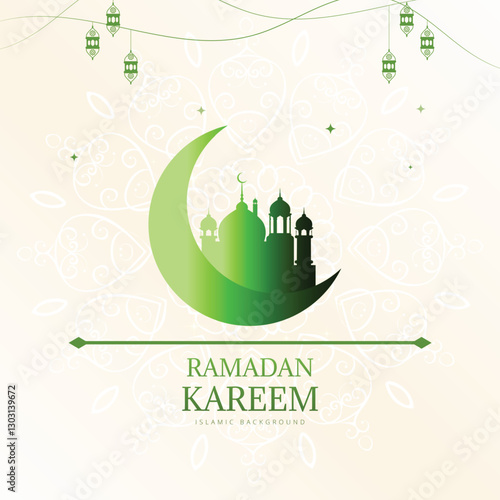 A poster for ramadan kareem background template vector Illustration
