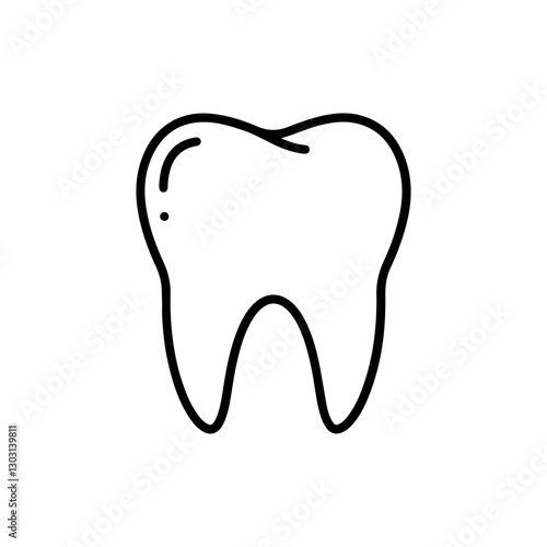 Dentist Molar Tooth Icon – Representing Tooth Care, Dental Procedures, and Oral Health