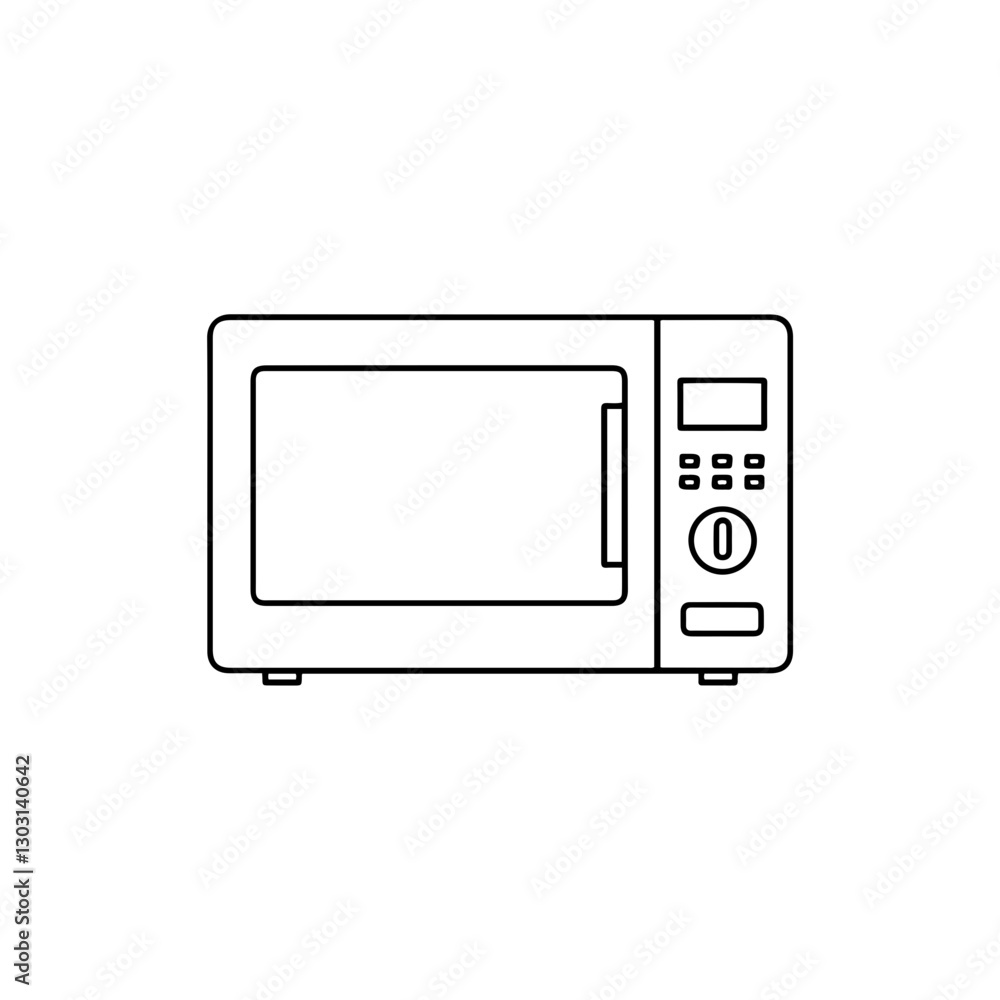 Microwave Oven Icon – Representing Cooking, Kitchen Appliances, and Modern Food Heating Microwave Oven Icon – Representing Cooking, Kitchen Appliances, and Modern Food Heating