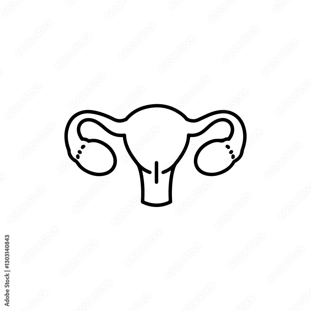 Ovary Icon – Paired Oval-Shaped Ovaries Representing Reproductive System and Female Health Ovary Icon – Paired Oval-Shaped Ovaries Representing Reproductive System and Female Health