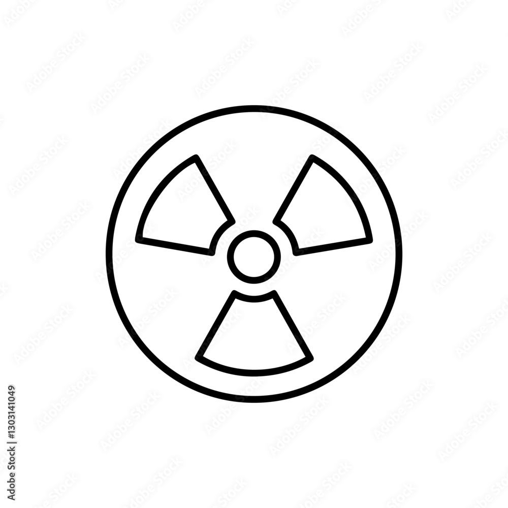 Radiation Warning Sign Icon – Thin Line Design for Safety, Hazard, and Danger Radiation Warning Sign Icon – Thin Line Design for Safety, Hazard, and Danger