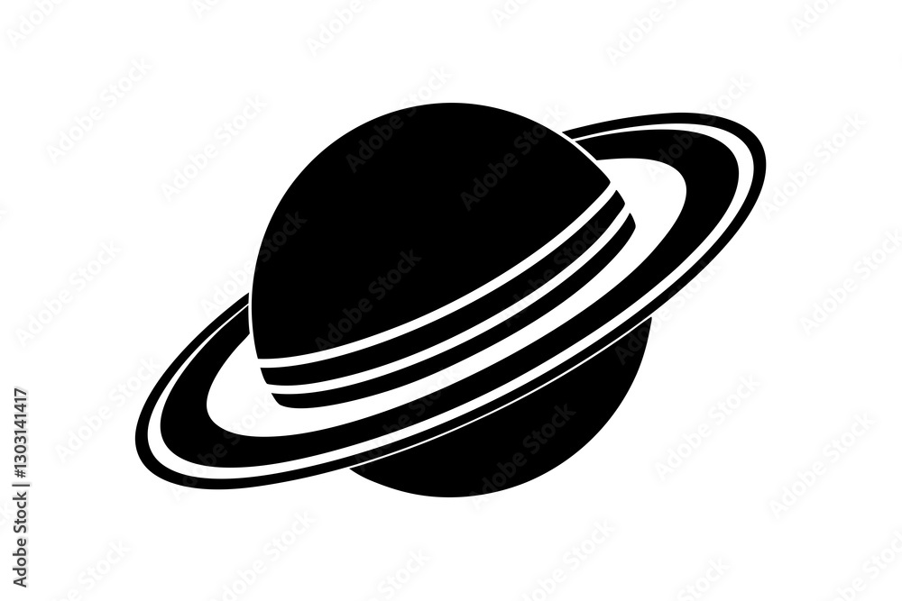 Planet Saturn with Planetary Ring System Flat Icon Illustration
Planet Saturn with Planetary Ring System Flat Icon Illustration
