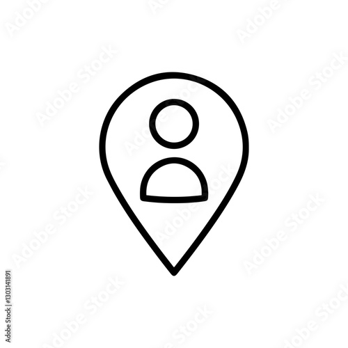 User Location Pin Icon – Digital Navigation, GPS Tracking, and Travel Assistance