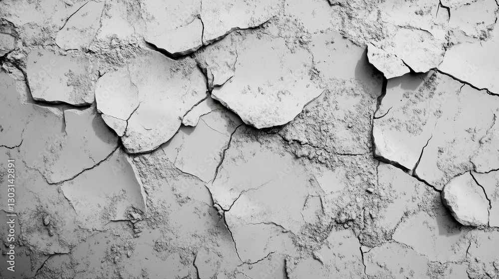 Fototapeta premium Cracked earth showing texture and imperfections.