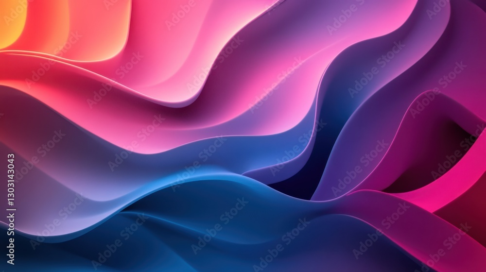 Abstract Colorful Waves Digital Art: Vibrant Hues and Smooth Curves Background Wallpaper Abstract Colorful Waves Digital Art: Vibrant Hues and Smooth Curves Background Wallpaper