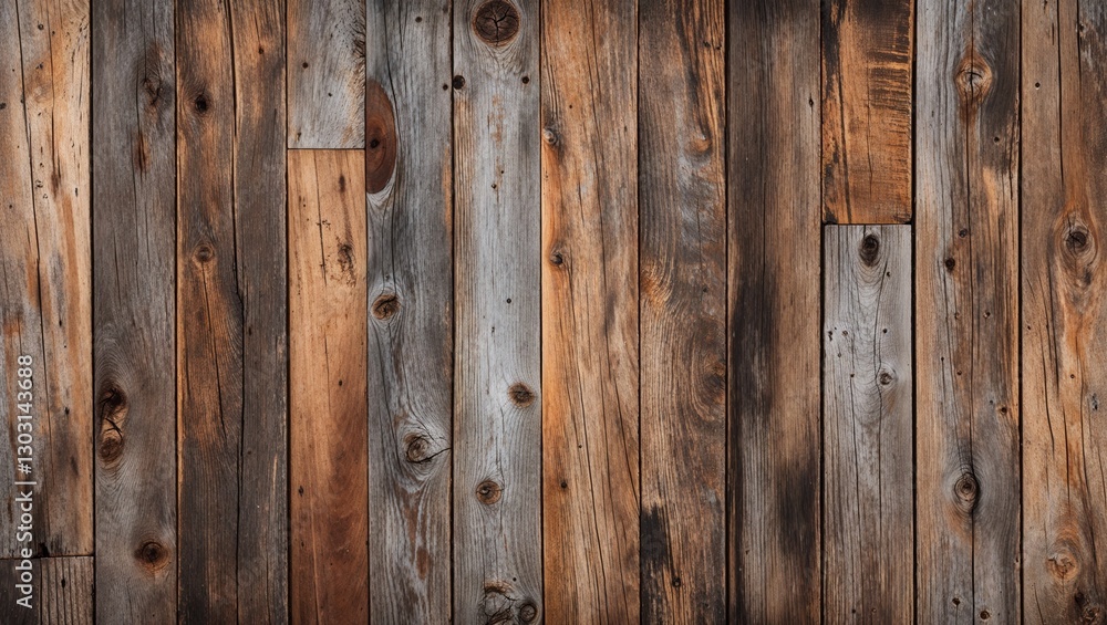 Naklejka premium Reclaimed barnwood plank texture on abstract background design illustration 