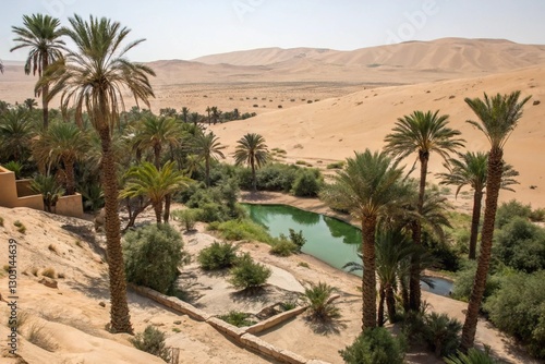 desert oasis with its lush palm trees and an overwhelming feeling of thriving against all odds