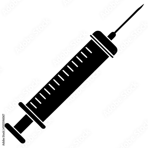 Syringe silhouette vector illustration 