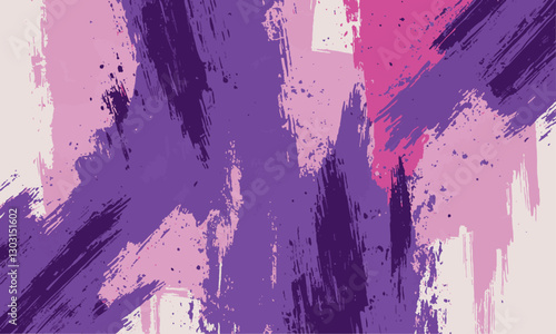 Modern vector style artwork featuring a background of rough, thick brushstrokes in blue and pink, creating a textured and dynamic design, easily editable.