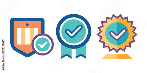 Premium Quality Badge Icons - Verified, Certified, Achievement Medals & Checkmarks