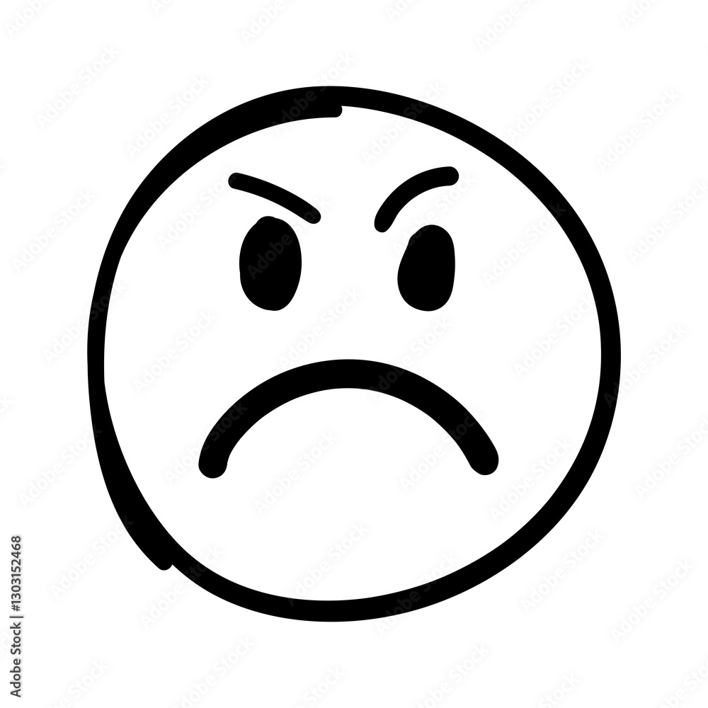 SKETCH OF FACE EMOJI EMOTIVON | FLAT ICON SKETCH OF FACE EMOJI EMOTIVON | FLAT ICON