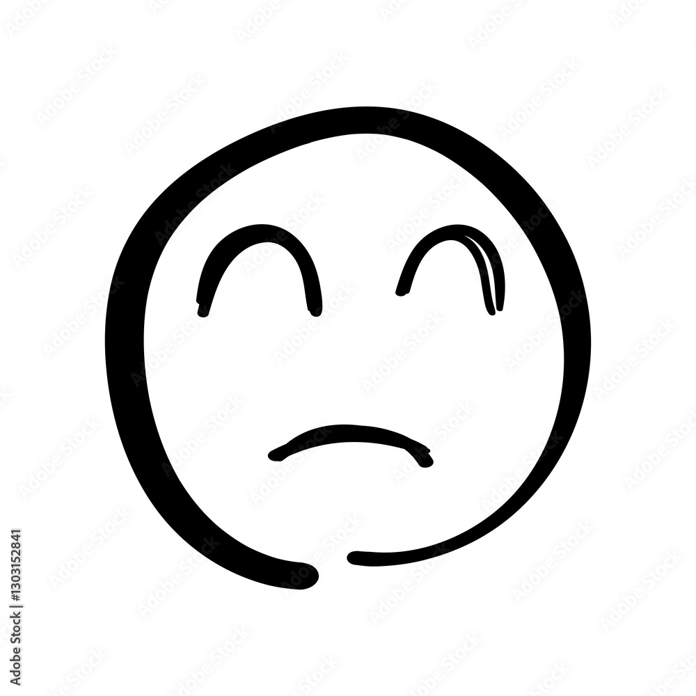 SKETCH OF FACE EMOJI EMOTIVON | FLAT ICON SKETCH OF FACE EMOJI EMOTIVON | FLAT ICON