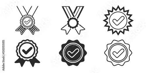 Premium Quality Badge Icons - Verified, Certified, Achievement Medals & Checkmarks
