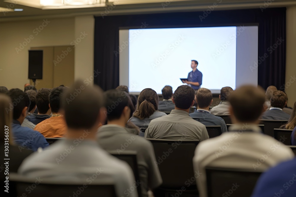 Obraz premium Audience Listening Attentively to the Speaker