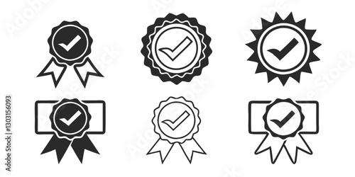Premium Quality Badge Icons - Verified, Certified, Achievement Medals & Checkmarks