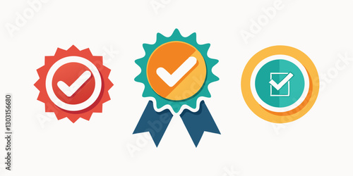Premium Quality Badge Icons - Verified, Certified, Achievement Medals & Checkmarks