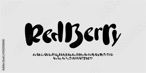Hand drawn Font . Hand Writing Font. Brush Font  Modern Style for Design vector Illustration
