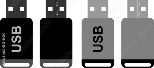 Pen drive vector icon sign symbol. Vector illustration