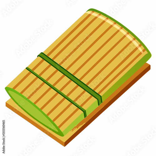 angled bamboo sushi rolling mat