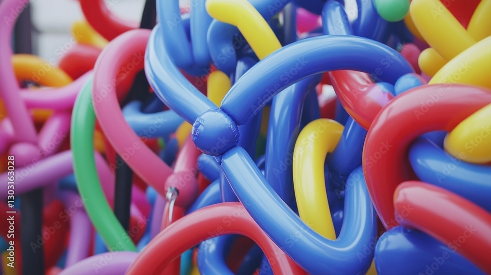 Intricate Balloon Sculptures at a Colorful Carnival Intricate Balloon Sculptures at a Colorful Carnival