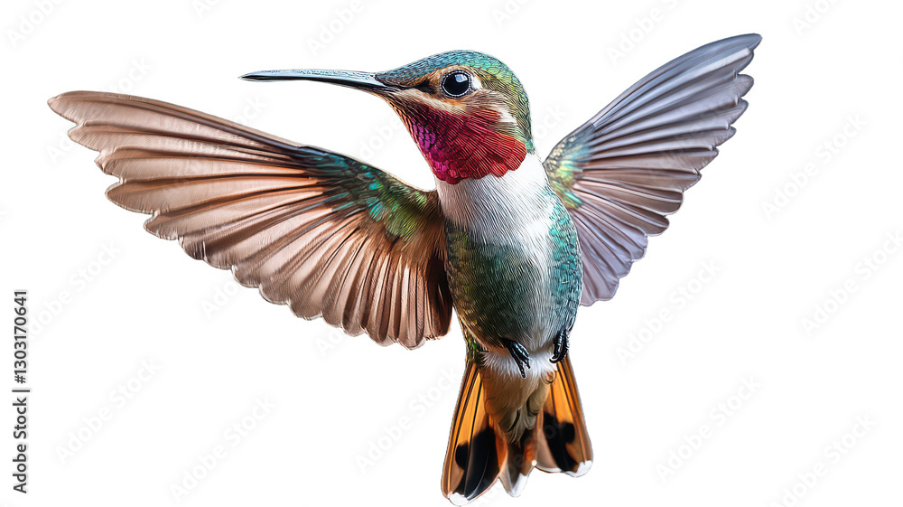 Naklejka premium flying hummingbird isolated on Cutout background.PNG
