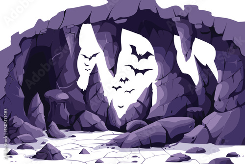 vector illustration background image of a moonlit night
